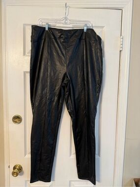 Express Black Faux Leather Leggings XL